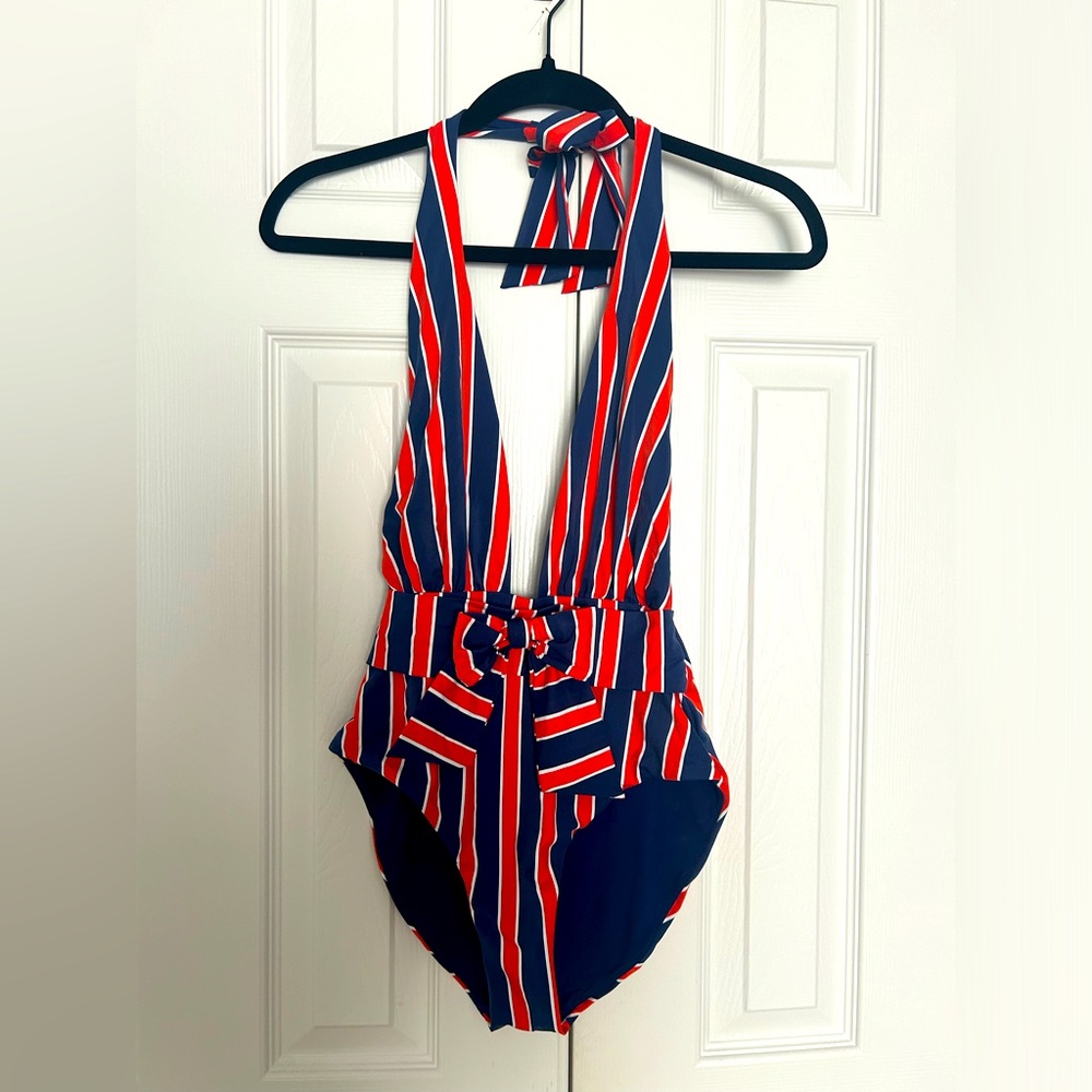 We Wore What Swimsuit Size Medium Brooklyn Striped One Piece Swimsuit